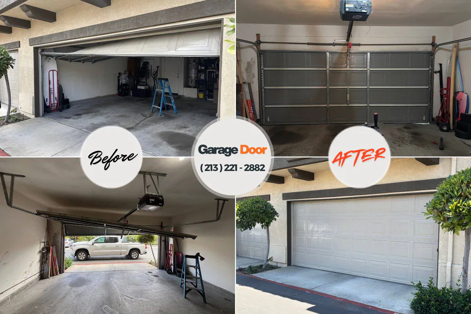 Before and after: garage door repair Farmington, NM